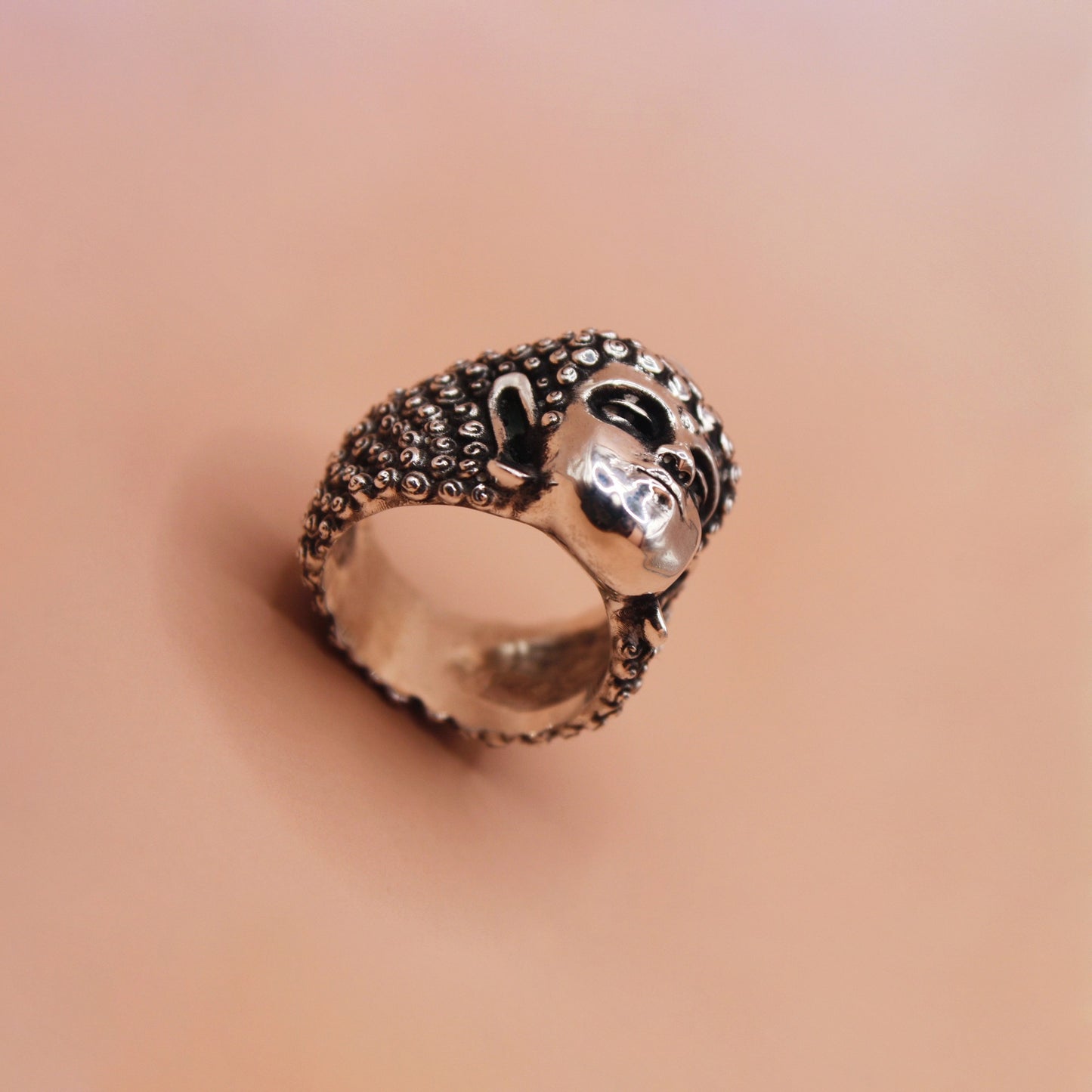 Anello volto Buddha